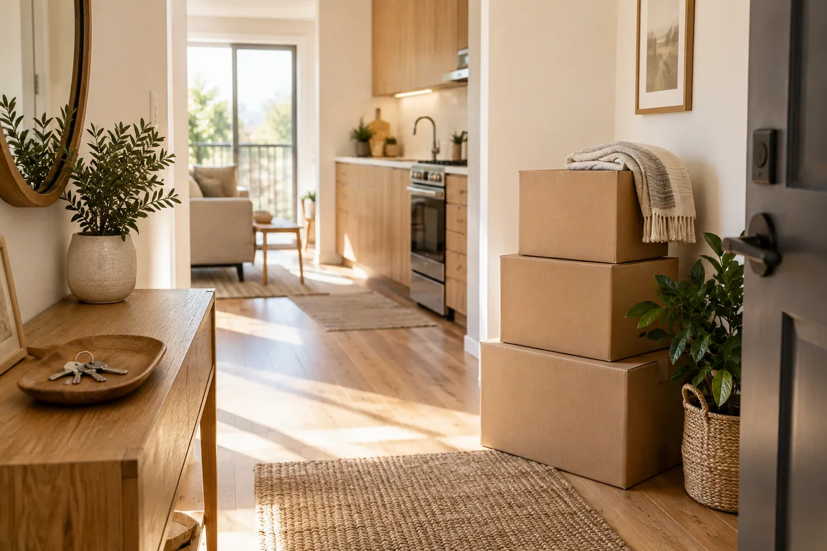 Concept of an apartment prepared for moving in